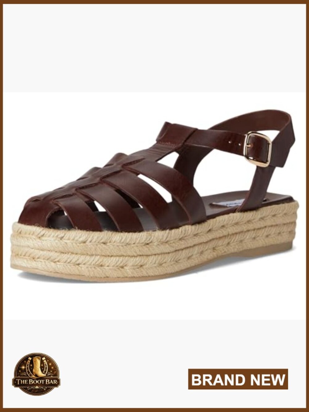Platform Fisherman Sandals with Adjustable Ankle Strap - Picture 6 of 6